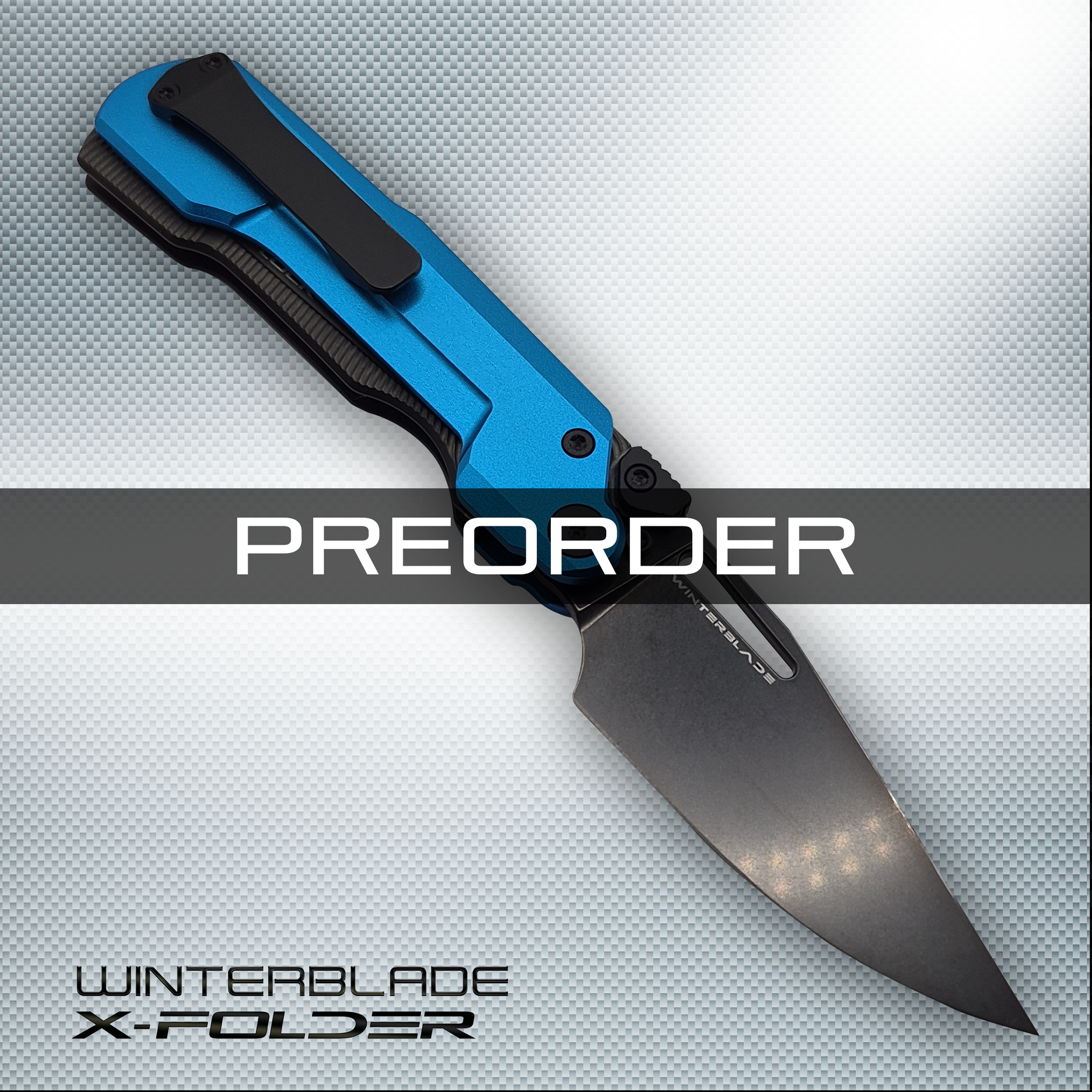 PREORDER) X-FOLDER: BLUE 7075 ALUMINUM + BLACK DLC MAGNACUT BLADE