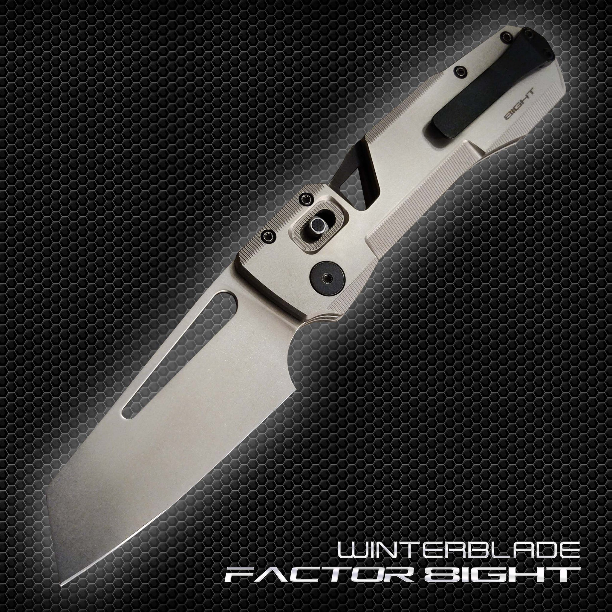 FACTOR 8IGHT: NATURAL TITANIUM, STONEWASHED MAGNACUT BLADE
